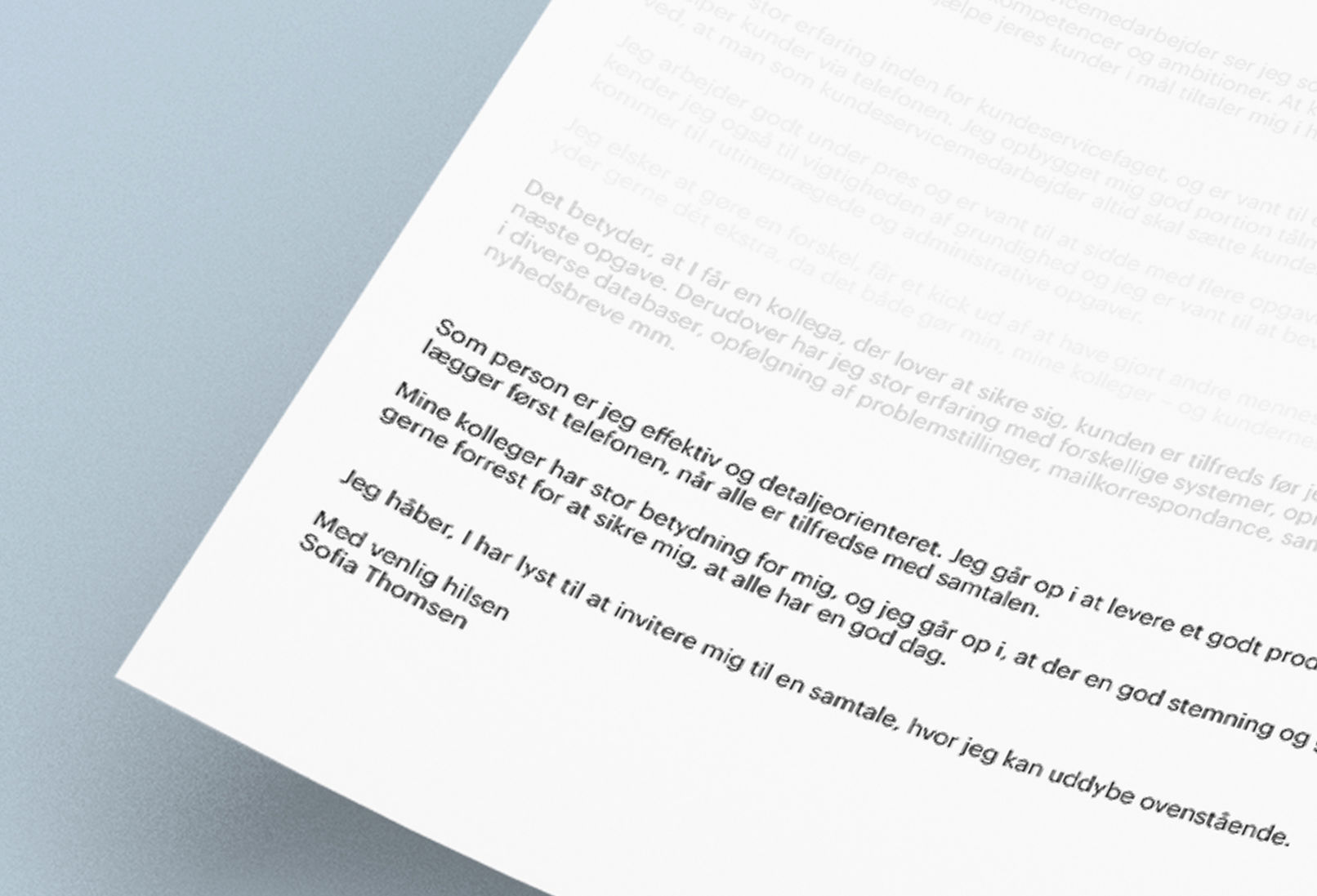 den gode ansøgning afslutning