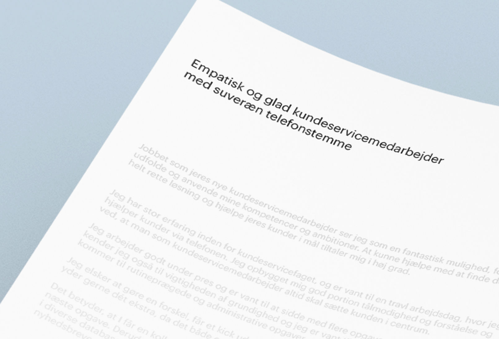 den gode ansøgning overskrift