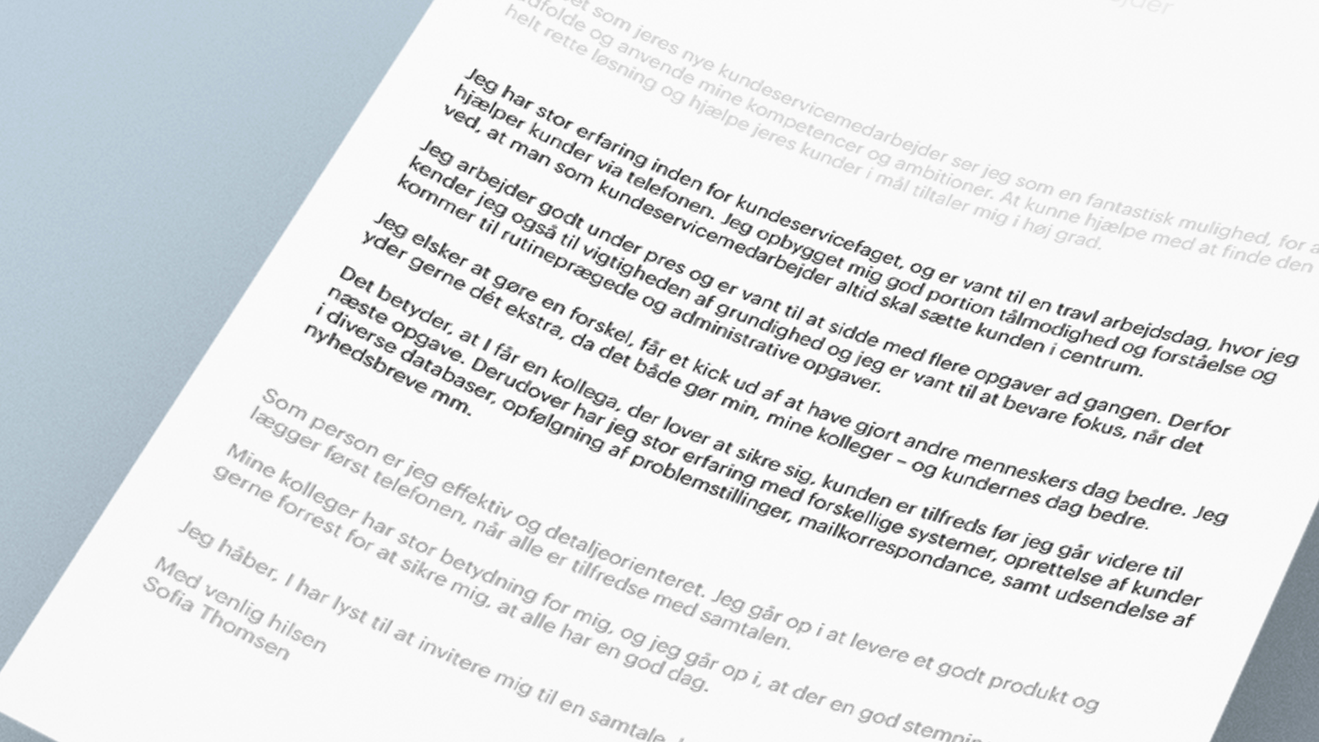 den gode ansøgning tekst