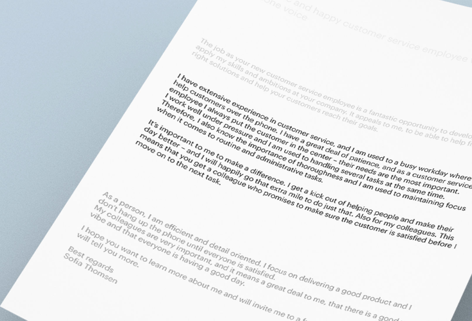 brødtekst på engelsk